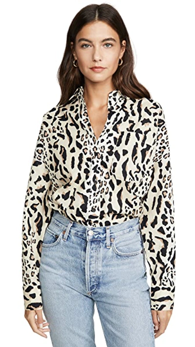 Leopard Print Boyfriend Shirt