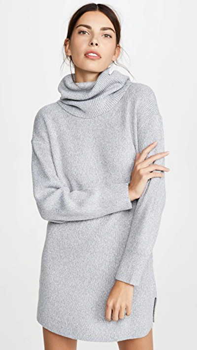 Shop Cupcakes And Cashmere Kiara Sweater Dress In Heather Grey