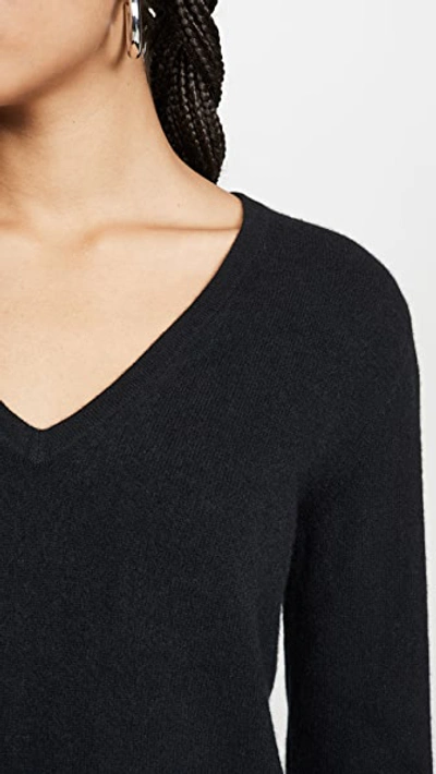 Shop Naadam Cashmere V Neck Sweater In Black