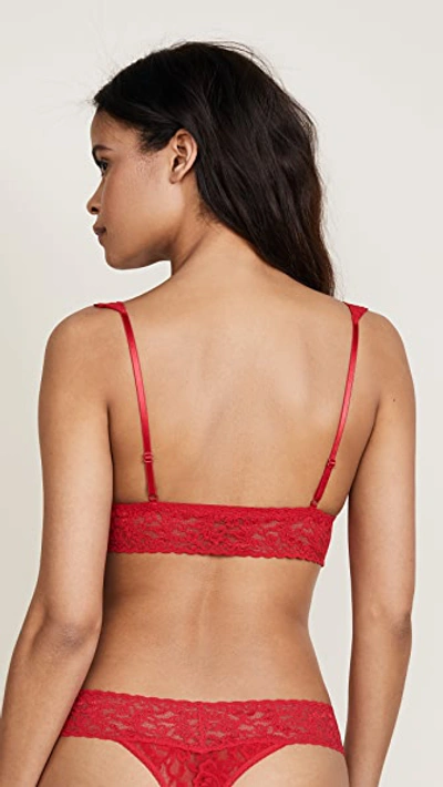 Shop Hanky Panky Signature Lace Crossover Bralette In Red