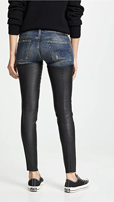 Shop R13 Leather Chap Jeans In Bedford