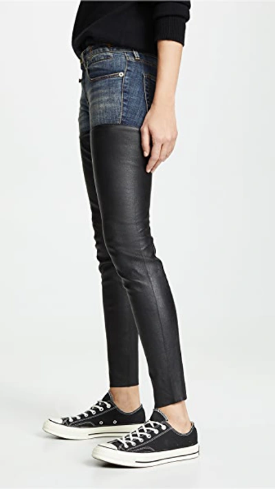 Shop R13 Leather Chap Jeans In Bedford