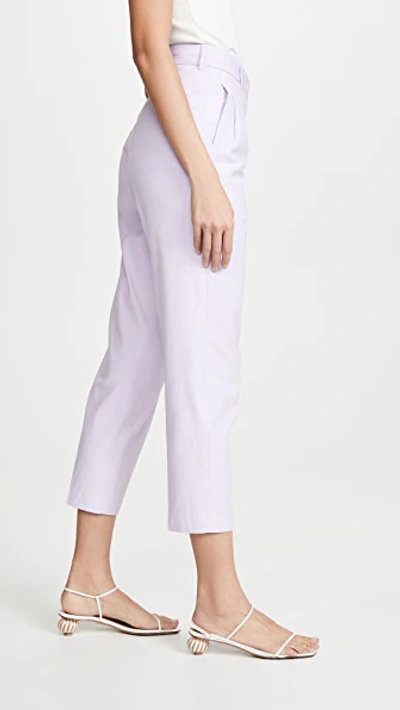 Shop Paul Smith Slim Crop Trousers In Lilac