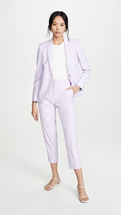 Shop Paul Smith Slim Crop Trousers In Lilac