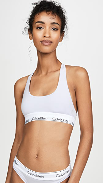 Calvin Klein Underwear Modern Cotton Unlined Bralette In Purple Aurora |  ModeSens