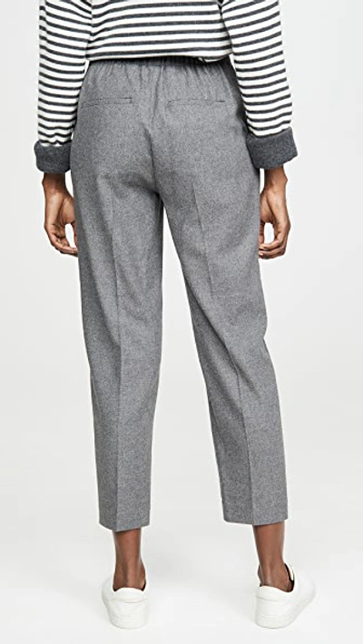 Shop Vince Easy Tapered Pull On Pants In Medium Heather Grey