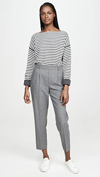 Shop Vince Easy Tapered Pull On Pants In Medium Heather Grey