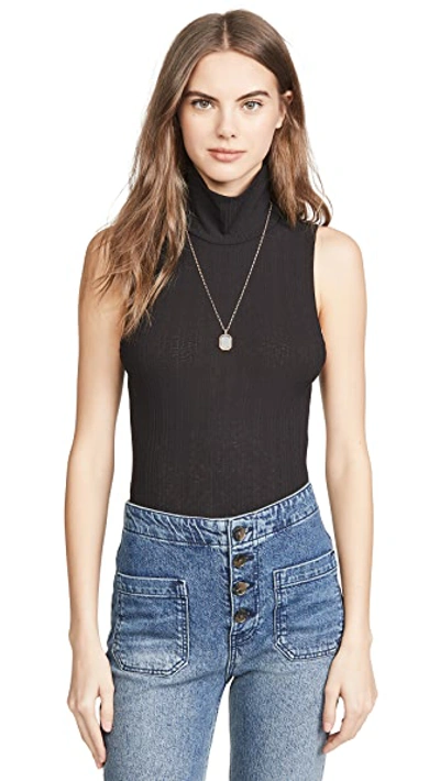 Shop Free People Take On The Turtle Thong Bodysuit In Black