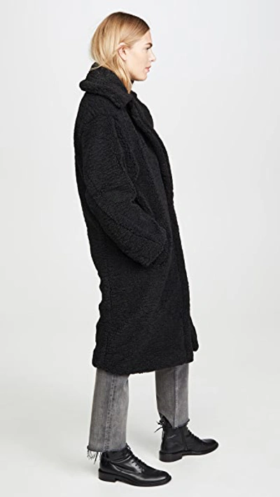 Shop Apparis Daryna Faux Fur Coat In Noir Shearling