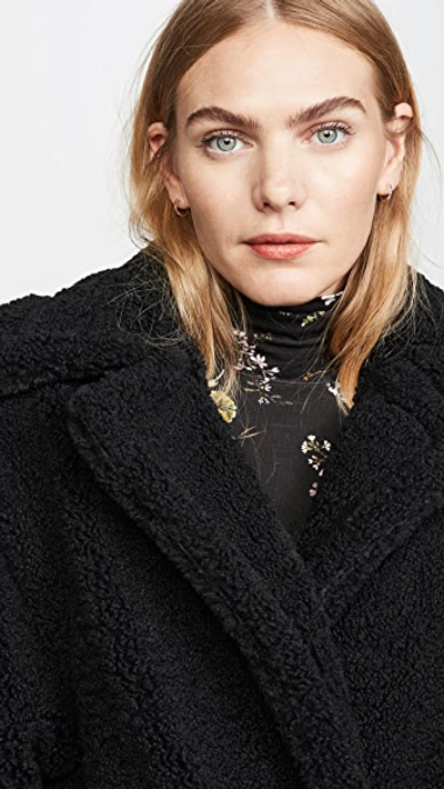 Shop Apparis Daryna Faux Fur Coat In Noir Shearling