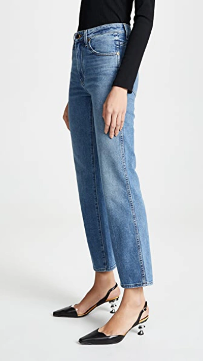 Khaite Vivian Bootcut Flare Jeans In Vintage Blue