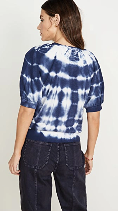 Shop Ulla Johnson Rocha Pullover In Indigo Tie Dye