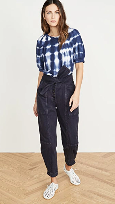 Shop Ulla Johnson Rocha Pullover In Indigo Tie Dye