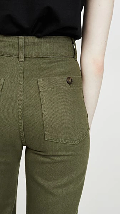 Shop Reformation Marine Jeans In Army