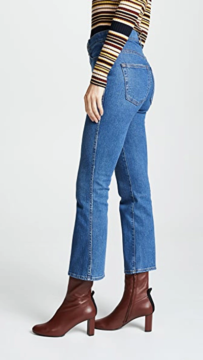 Shop Khaite Benny Crop Flare Jeans In Napa