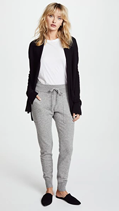 Shop White + Warren Essential Cashmere Pants In Grey Heather