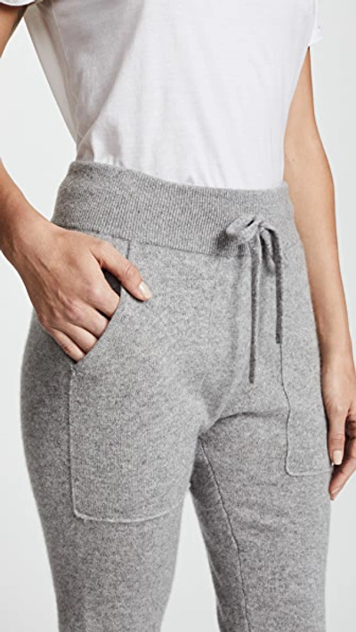 Shop White + Warren Essential Cashmere Pants In Grey Heather