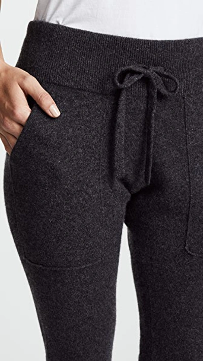 Shop White + Warren Essential Cashmere Pants In Charcoal Heather