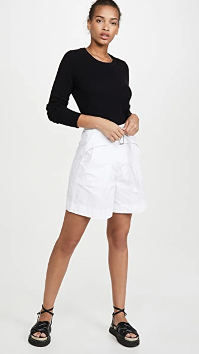 Shop 3.1 Phillip Lim Utility Belted High Waist Shorts In White