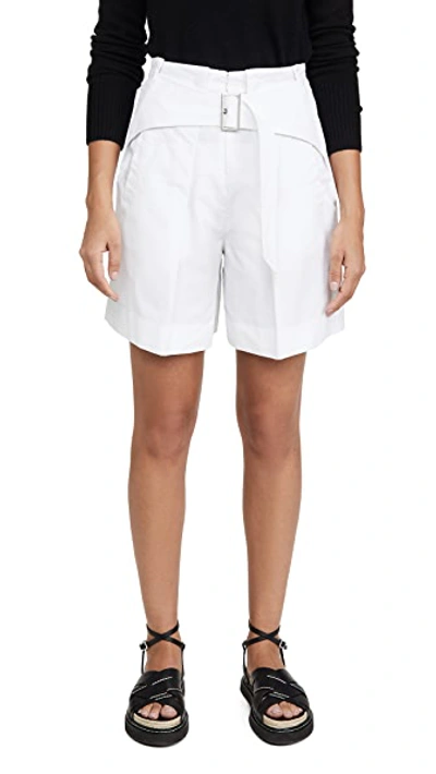 Shop 3.1 Phillip Lim Utility Belted High Waist Shorts In White