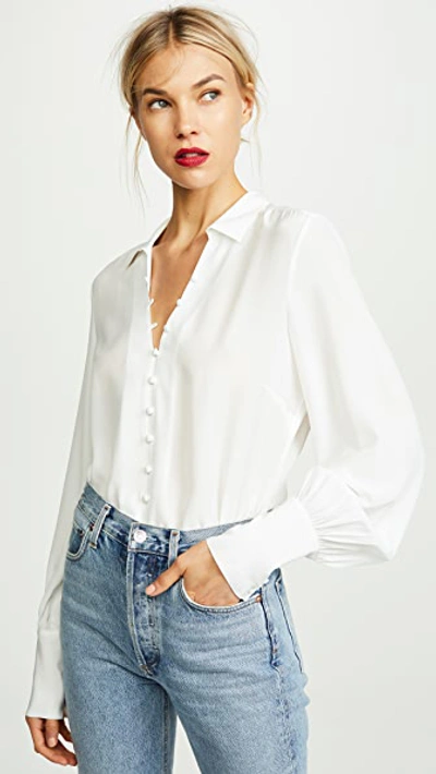 Shop L Agence Naomi Blouse In Ivory