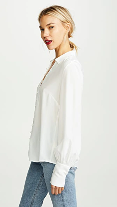 L Agence L'agence Naomi Silk Balloon-sleeve Blouse In Ivory | ModeSens