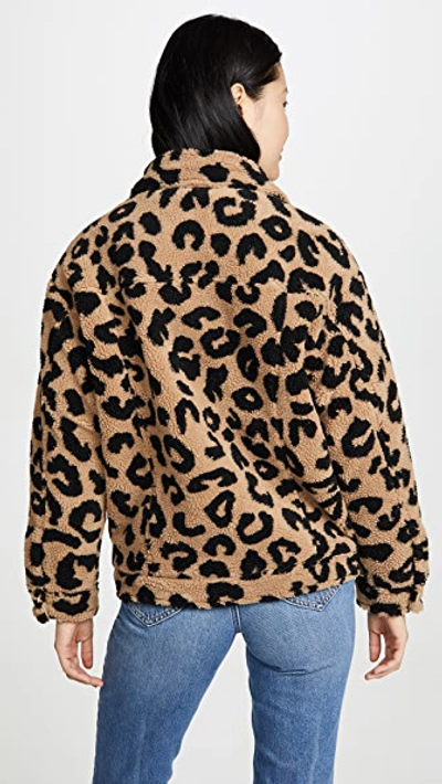 Shop Apparis Tiarra Teddy Bear Jacket In Leopard Faux Shearling