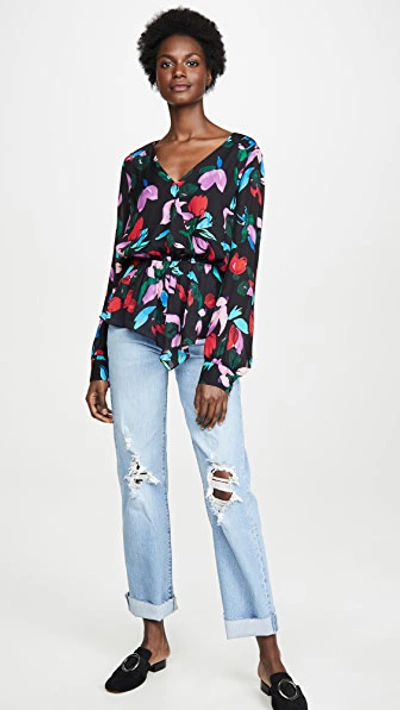 Shop Parker Alyssa Blouse In Jeweled Flora