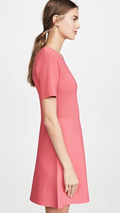 Shop Theory Otto Flare Dress In Watermelon