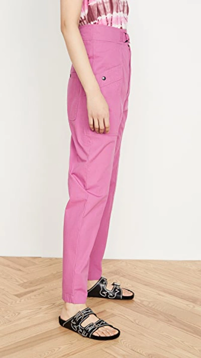 Shop Isabel Marant Étoile Zilyae Trousers In Raspberry