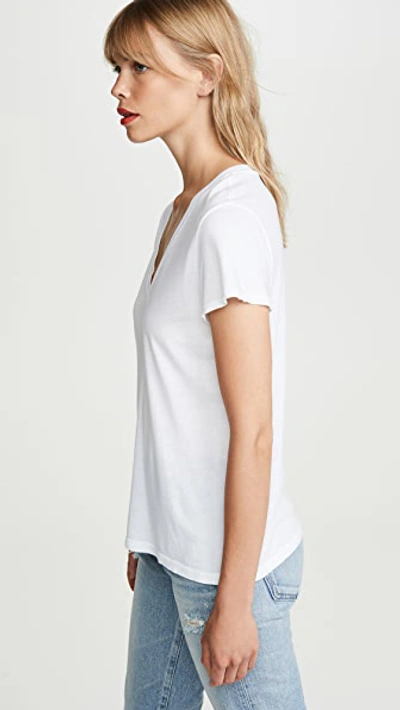 Splendid Sloane Scoop-neck T-shirt In White