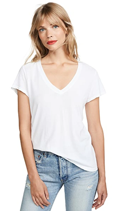 Splendid Sloane Scoop-neck T-shirt In White