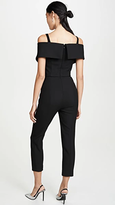 Shop Cushnie Off Shoulder Cropped Jumpsuit In Black