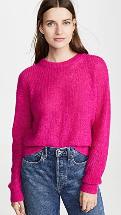 Shop Veronica Beard Melinda Crew Neck Sweater In Pink