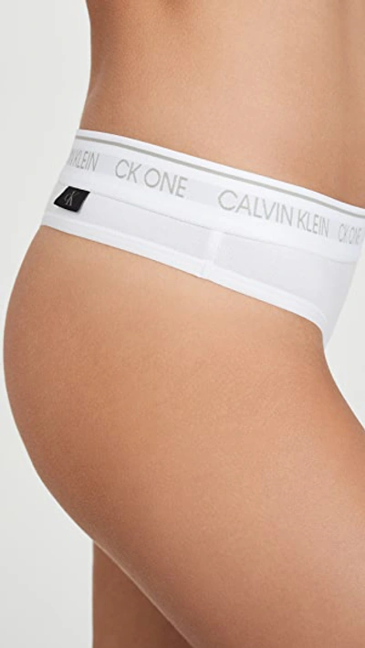 Shop Calvin Klein Underwear One Cotton Thong In White