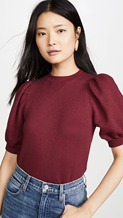 Shop Ulla Johnson Rami Pullover In Bordeaux