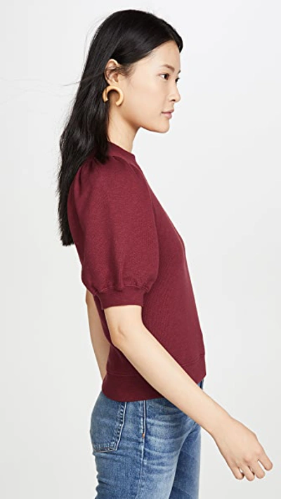 Shop Ulla Johnson Rami Pullover In Bordeaux