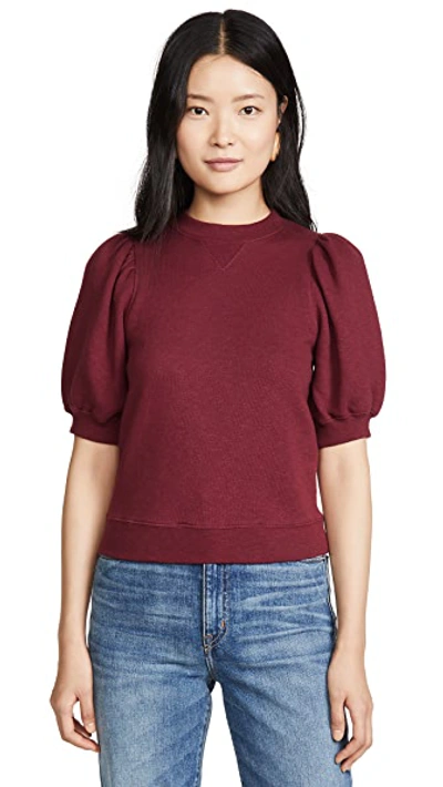 Shop Ulla Johnson Rami Pullover In Bordeaux