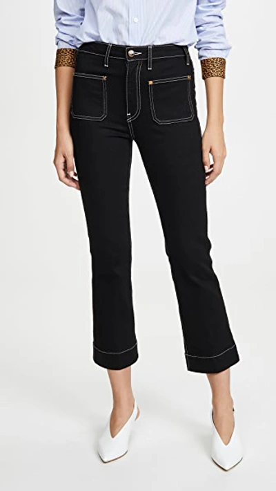 Raquel Patch Cropped Flare Jeans