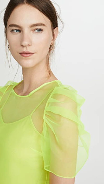 Shop Amanda Uprichard Smith Top In Neon Yellow