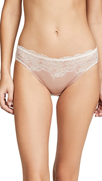 Shop Wacoal Lace Affair Bikini Panties In Rose Dust/angel Wing