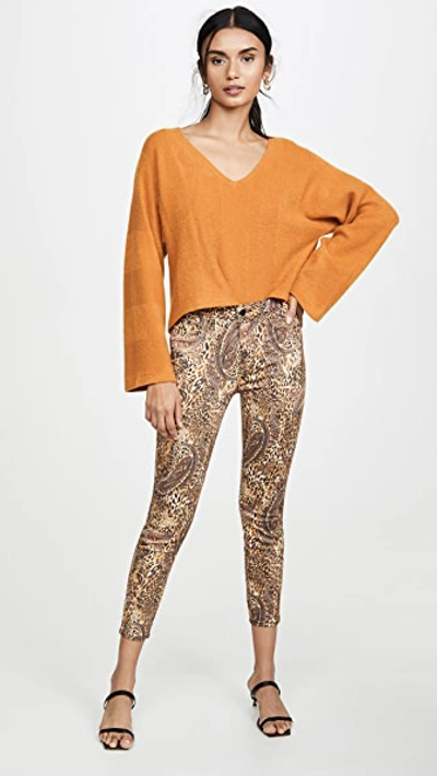 Shop L Agence Margot High Rise Skinny Valencia Jeans In Bronze Valencia