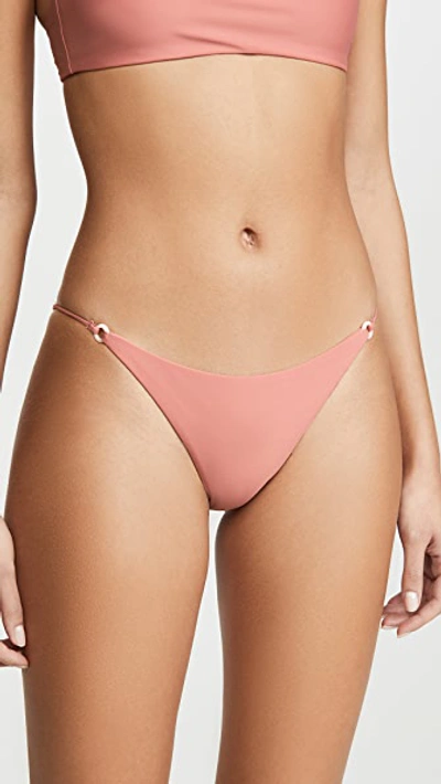 Shop Jade Swim Aria Bikini Bottom In Salmon