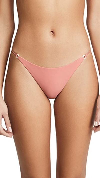 Shop Jade Swim Aria Bikini Bottom In Salmon
