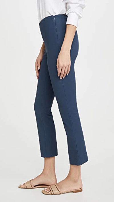 Shop Vince Cropped Flare Pants In Deep Azul