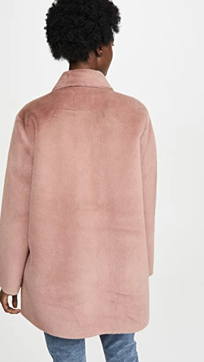 Shop Velvet Skyler Coat In Dusty Rose