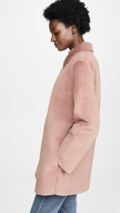 Shop Velvet Skyler Coat In Dusty Rose