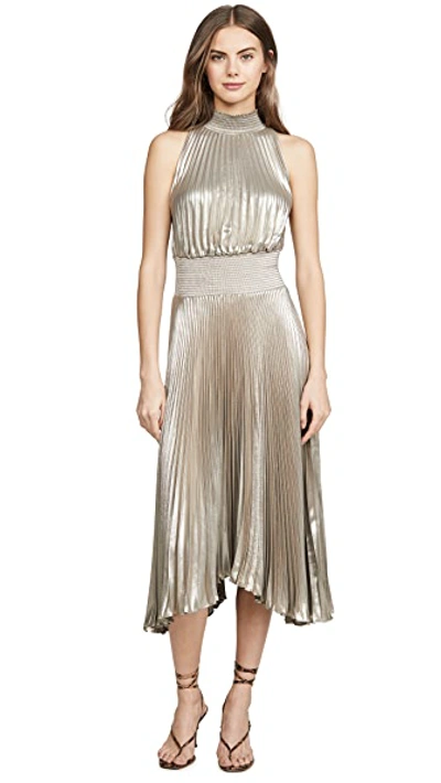 Shop A.l.c Renzo Dress In Antique Gold