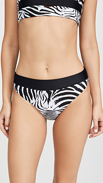 zebra print high waisted bikini