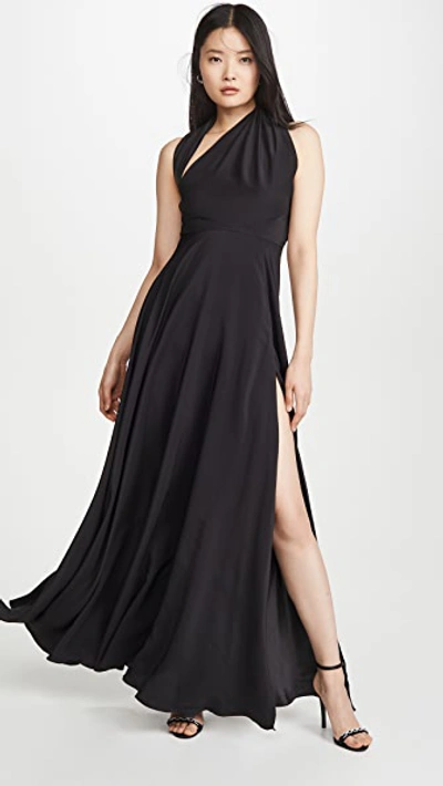 Shop Azeeza Gown With Slit In Black
